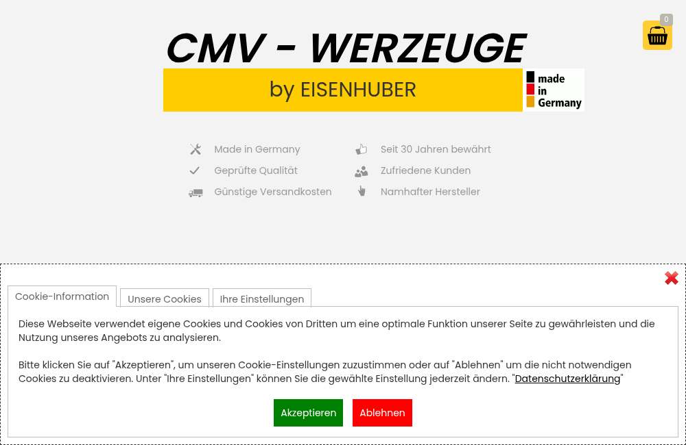 cmv-werkzeuge.com &mdash; tool store for the German market