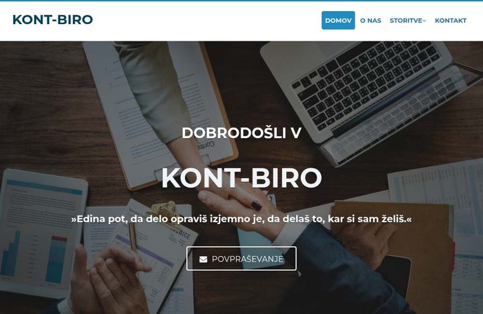 Preview of the kont-biro.si website