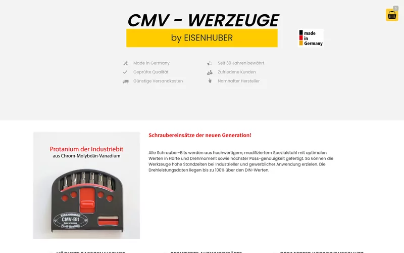 Preview of the cmv-werkzeuge.com online store